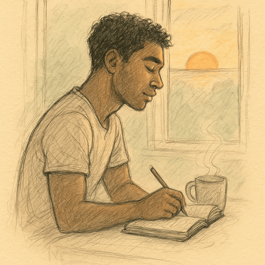 Morning journal ritual โ pen, paper, and a quiet start to the day